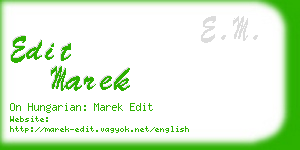 edit marek business card